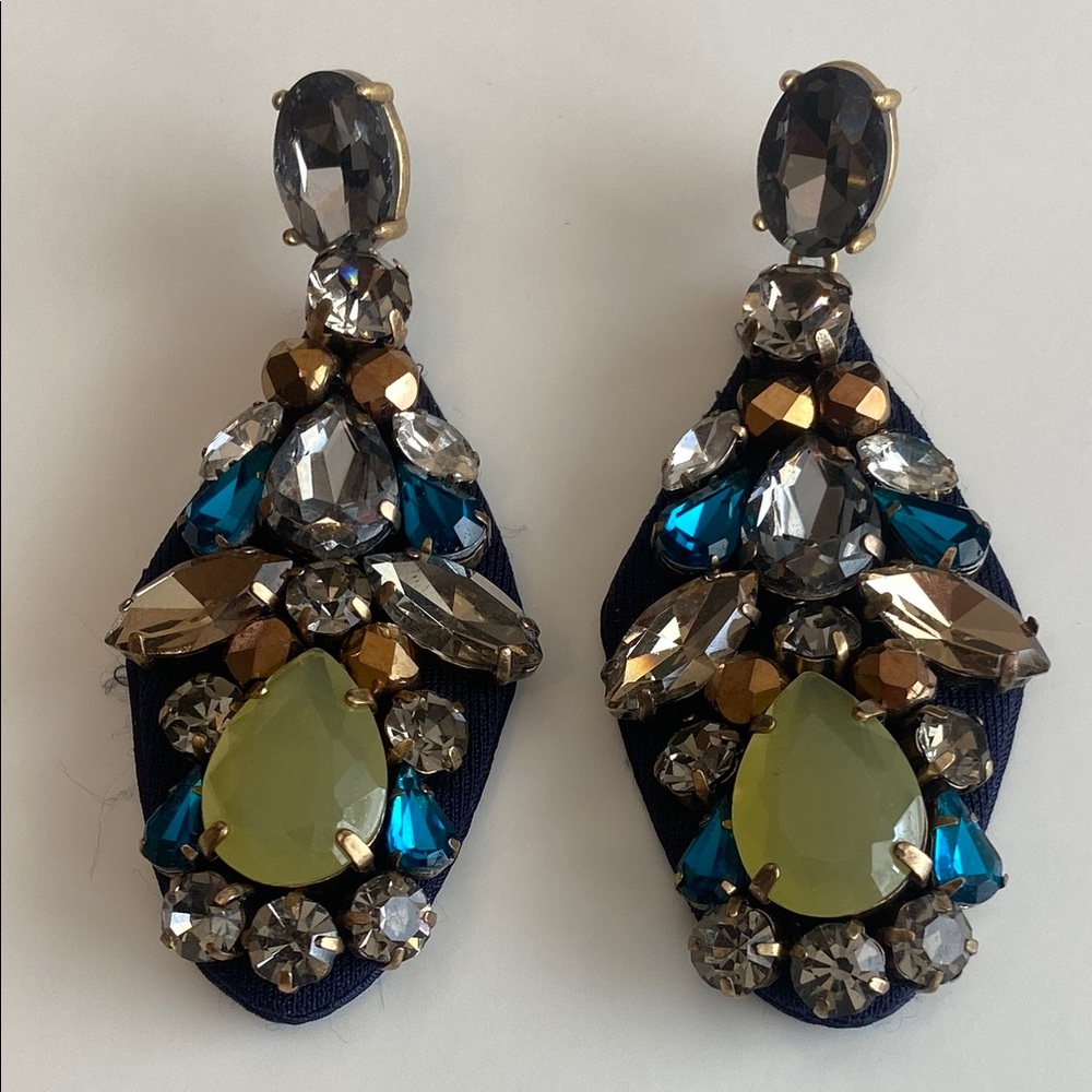 J. Crew rhinestone Statement Earrings
